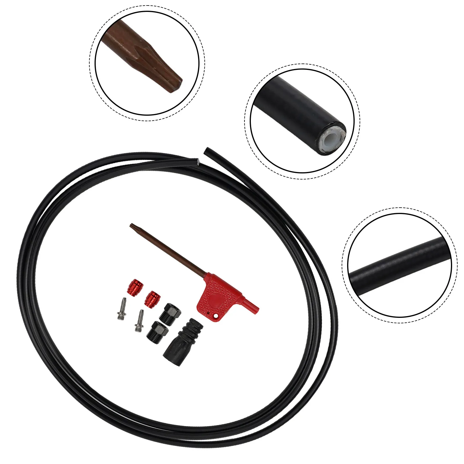 Connector Brake Hose Kit Rubber+Steel Black/Red/Blue/Green Disc Brake For Sram RED AXS FORCE AXS Practical Durable
Connector Brake Hose Kit Rubber+Steel Black/Red/Blue/Green Disc Brake For Sram RED AXS FORCE AXS Practical Durable