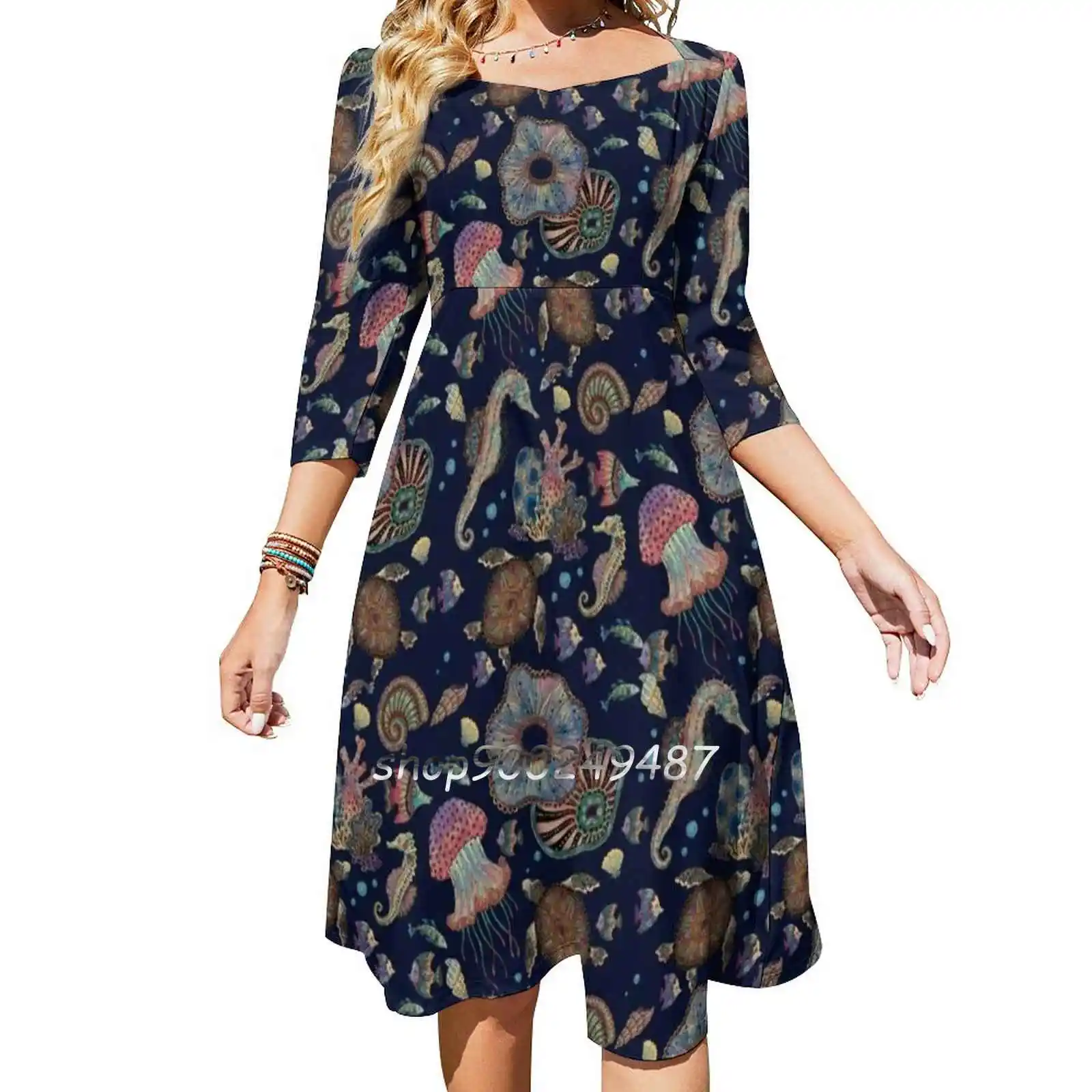 Under The Sea I Evening Party Dresses Midi Sexy Dress Female Sweet One Piece Dress Korean Pattern Ocean Sea Colorful Fish
Under The Sea I Evening Party Dresses Midi Sexy Dress Female Sweet One Piece Dress Korean Pattern Ocean Sea Colorful Fish