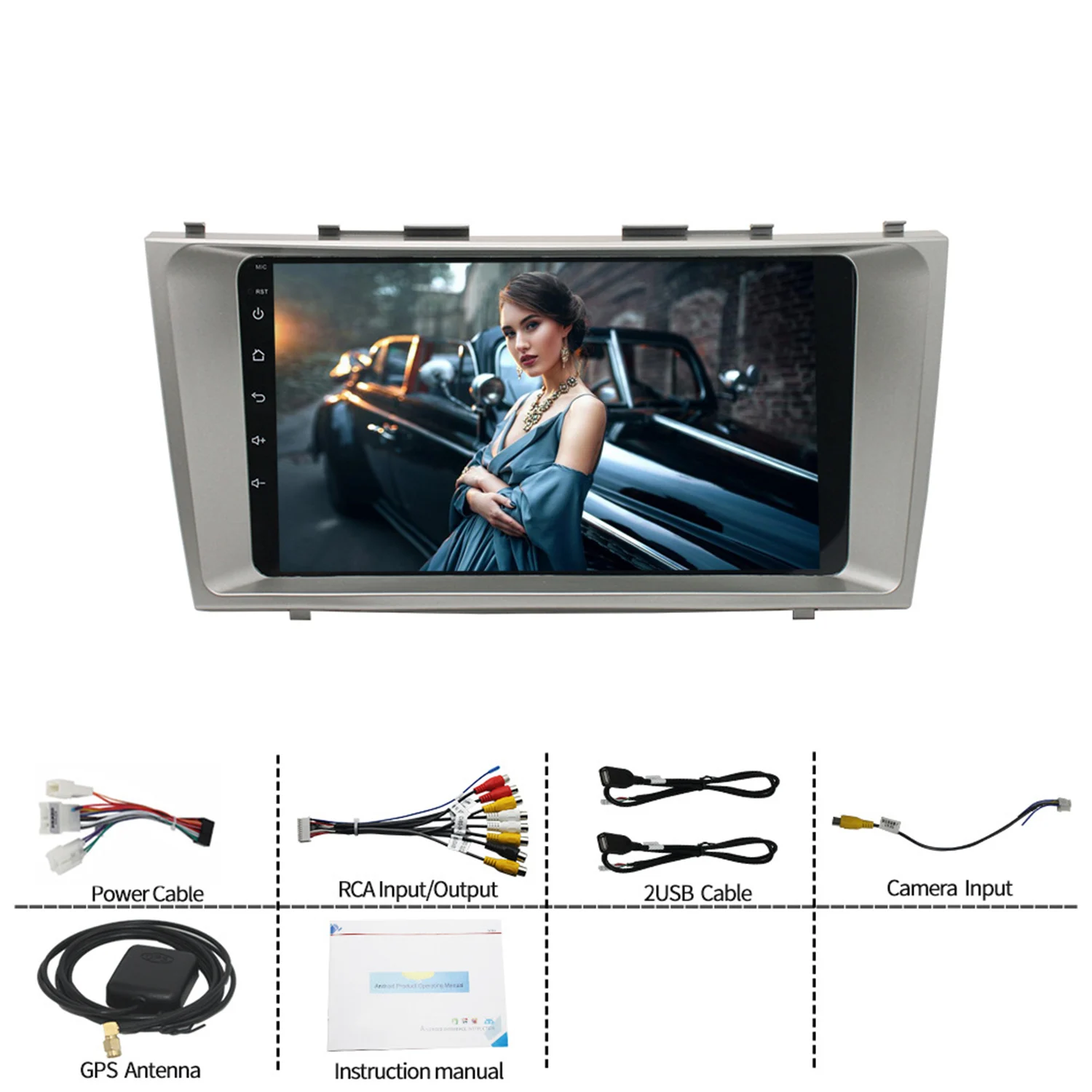 

9" Car Stereo Radio For Toyota Camry 2007-2011 2.5D Capacitive Touch Screen 1G 16G CarPlay Android Auto Player GPS Navigation