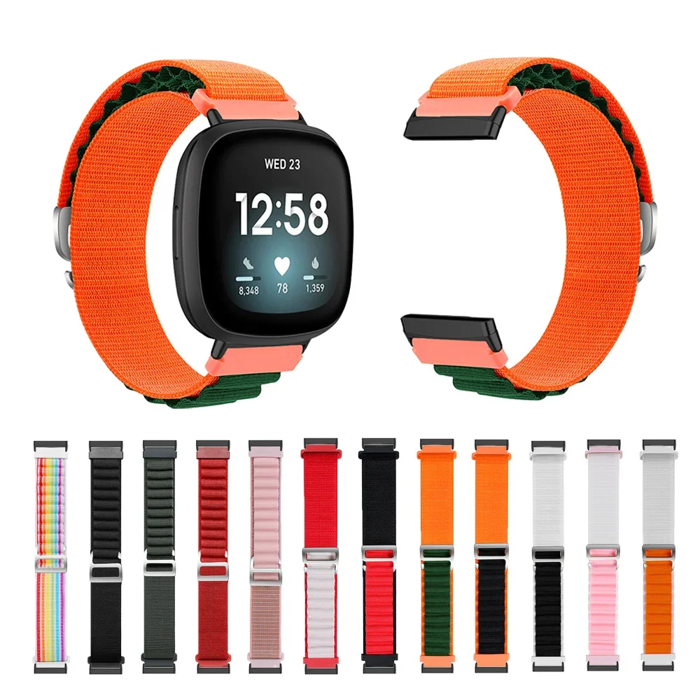 

Trail loop nylon band For fitbit sense 2 band Bracelet Bands with Matel adapter Wrist strap strap for fitbit versa 4 Smart Watch