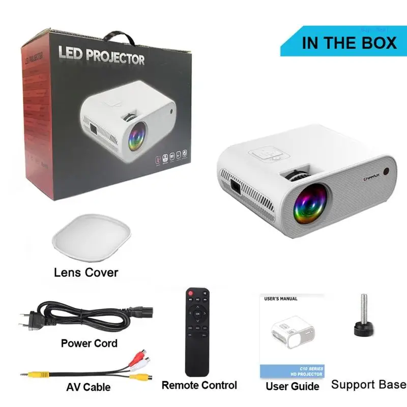 

C10 Mini Projector Support 1080P Native 720P LED Projector for TV Box