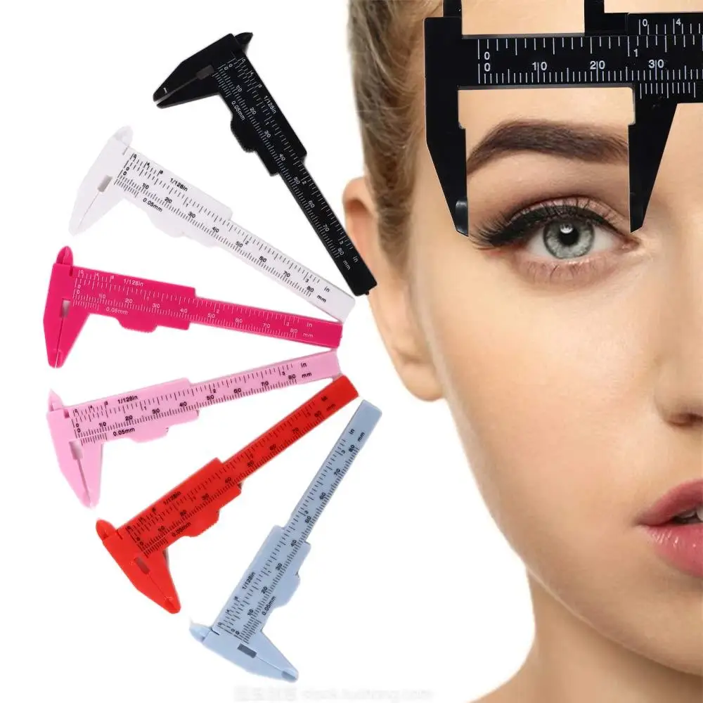 Portable 80mm Plastic Eyebrow Measuring Vernier Caliper Tattoo Microblading Caliper Ruler Permanent Makeup Measurement Tools
Portable 80mm Plastic Eyebrow Measuring Vernier Caliper Tattoo Microblading Caliper Ruler Permanent Makeup Measurement Tools
