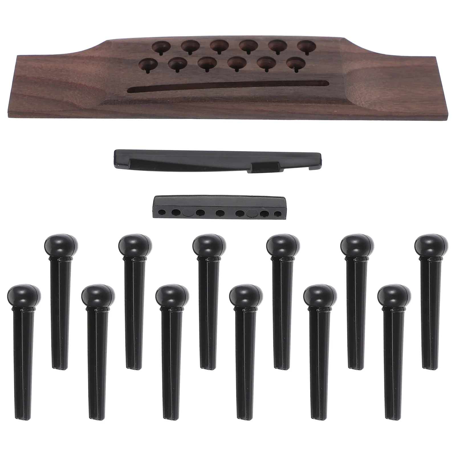 Nut 12-string Folk Rosewood Bridge Twelve-hole Lower Saddle Nail Upper and Pillow Set Plastic
Nut 12-string Folk Rosewood Bridge Twelve-hole Lower Saddle Nail Upper and Pillow Set Plastic