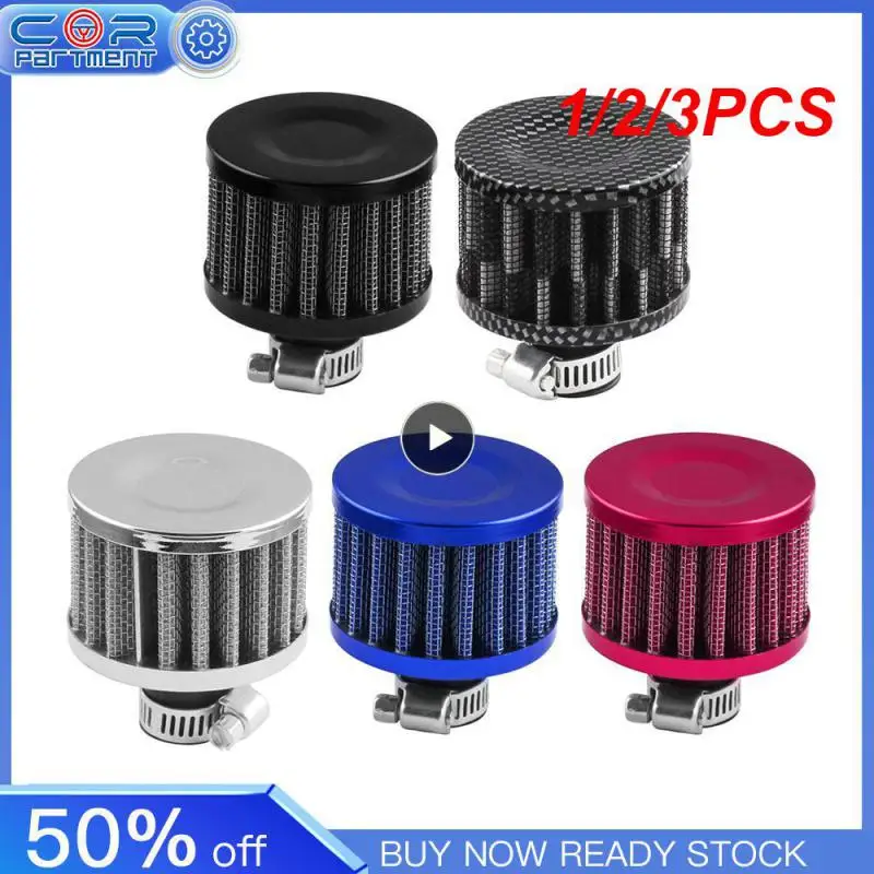 

1/2/3PCS Universal 12mm Car mushroom styleAir Filter for Motorcycle Cold Air Intake High Flow Crankcase Vent Cover Mini Breather