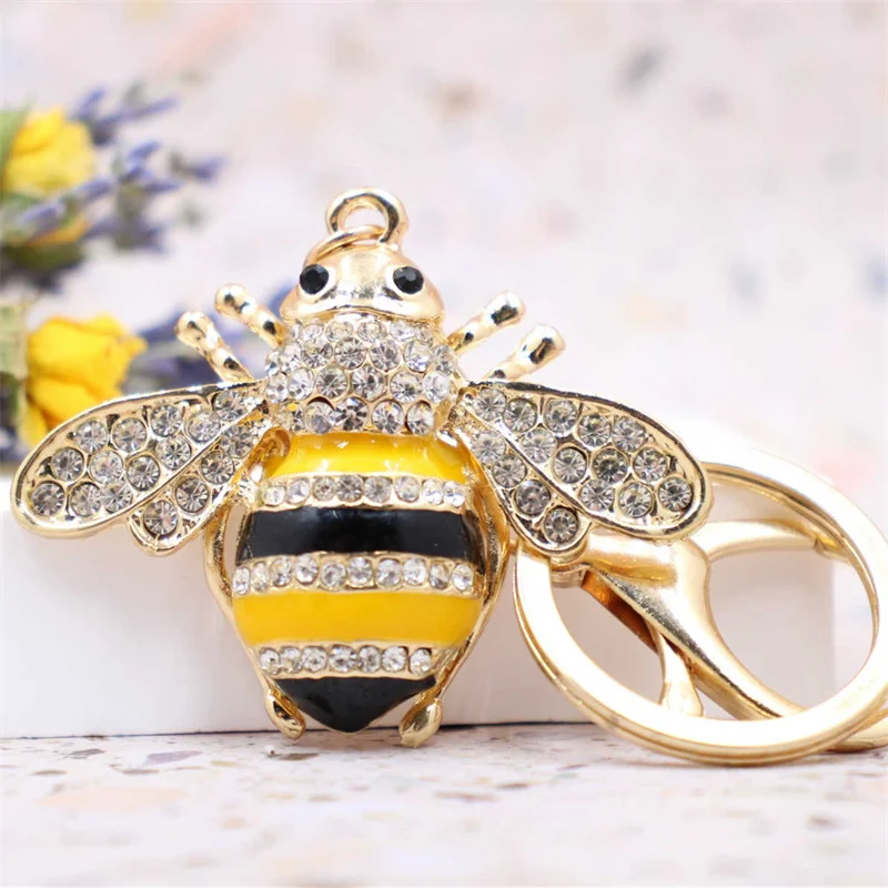 Fashion Pendant Insect Keychain Cute Little Bee Key Chain Alloy Rhinestone Jewelry Car Key Ring Woman Bag Ring
Fashion Pendant Insect Keychain Cute Little Bee Key Chain Alloy Rhinestone Jewelry Car Key Ring Woman Bag Ring