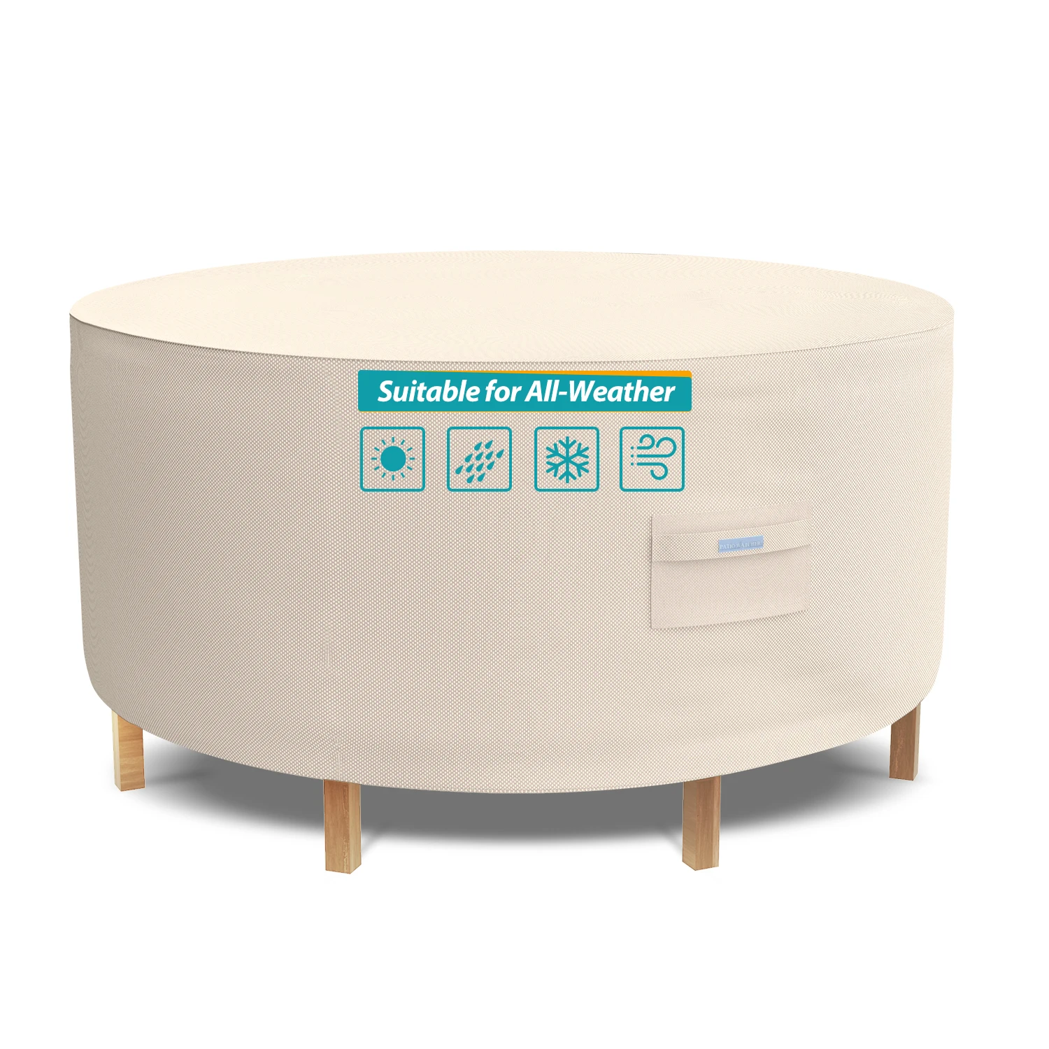 Watcher Beige Patio Round Table Furniture Cover - Durable & Waterproof Outdoor Furniture Cover
Watcher Beige Patio Round Table Furniture Cover - Durable & Waterproof Outdoor Furniture Cover