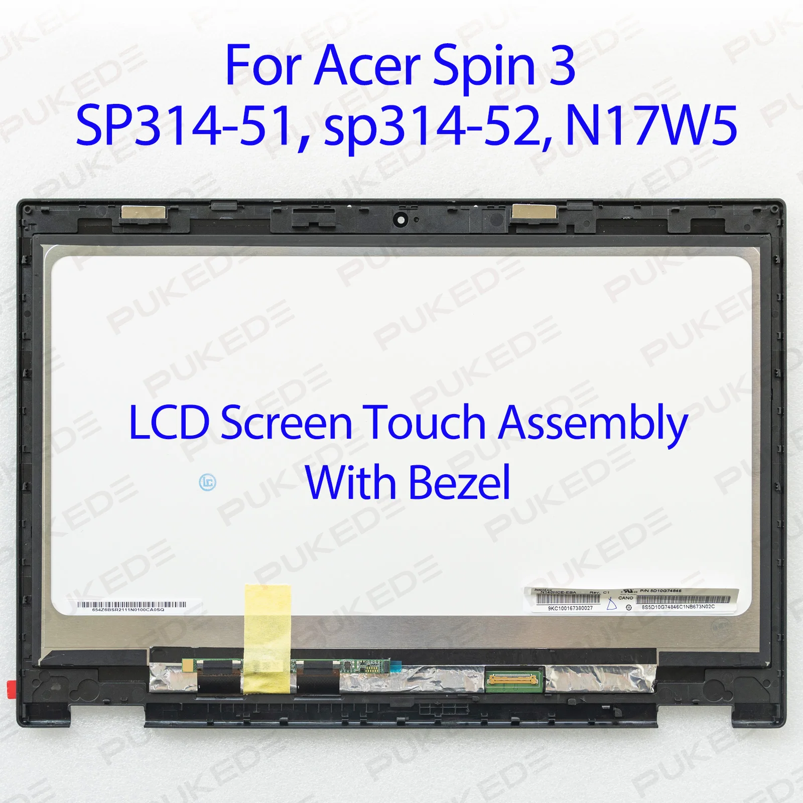 

14.0'' Laptop LCD Screen Touch Digitizer Assembly for Acer Spin 3 SP314-51 sp314-52 N17W5 FHD 1920x1080