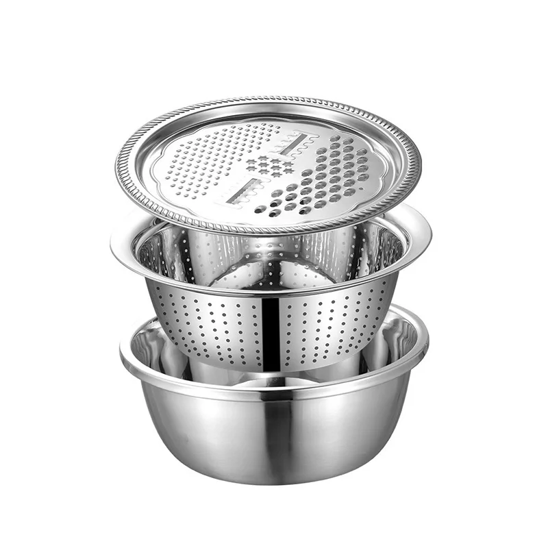 

3Pcs/Set Multifunctional Vegetable Slicer Potato Graters Cheese Grater Cutter Drain Basin For Vegetables Fruits Salad Kitchen