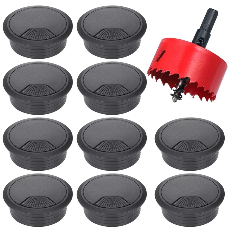 10 Pcs 60MM Desk Cable Wire Grommet With Hole Saw Round Cord Cable Hole Cover Wire Organizer For Office Table
10 Pcs 60MM Desk Cable Wire Grommet With Hole Saw Round Cord Cable Hole Cover Wire Organizer For Office Table