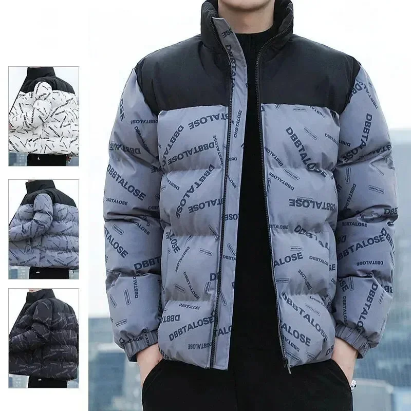 

Зимняя мужская одежда для гольфа, Высококачественная Корейская версия, теплая и теплая Толстая хлопковая куртка с воротником-стойкой, Мужская короткая пуховая куртка Ca