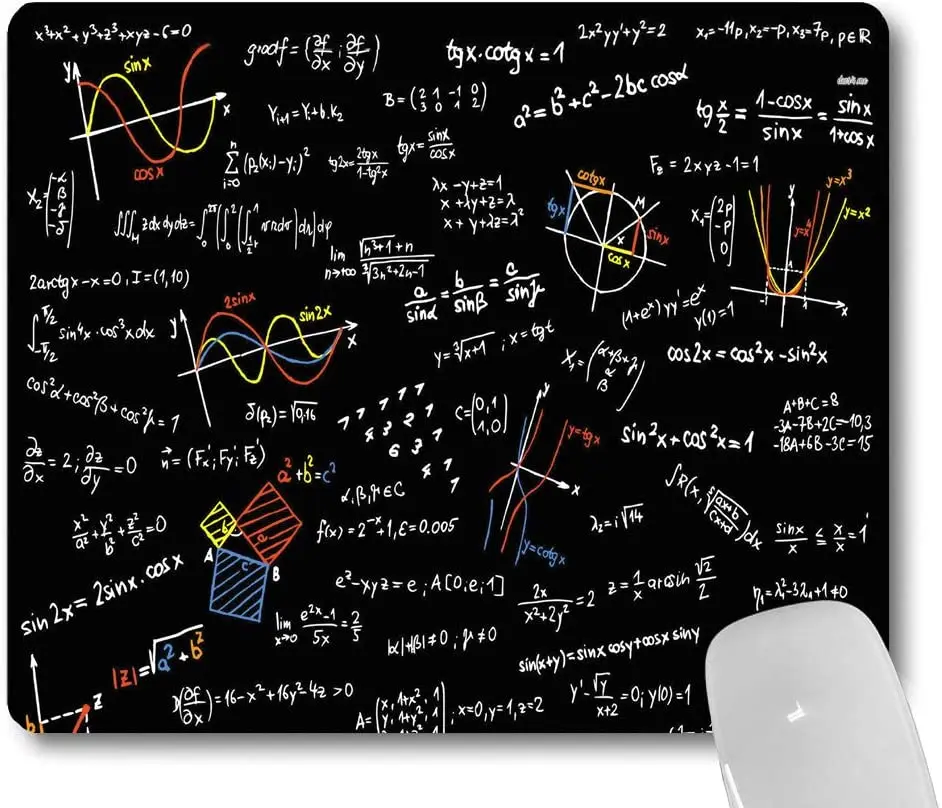 Maths Science Gaming Mouse Pad Custom Design Colorful Math Formulas Slide Art Mouse Pads Cute Mat
Maths Science Gaming Mouse Pad Custom Design Colorful Math Formulas Slide Art Mouse Pads Cute Mat