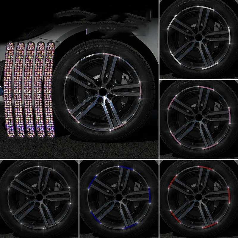 5Pcs Rhinestones Car Motorcycle Wheel Hub Reflective Strips Stickers Car Styling Decal Sticker Auto Decor Decals Accessories
5Pcs Rhinestones Car Motorcycle Wheel Hub Reflective Strips Stickers Car Styling Decal Sticker Auto Decor Decals Accessories
