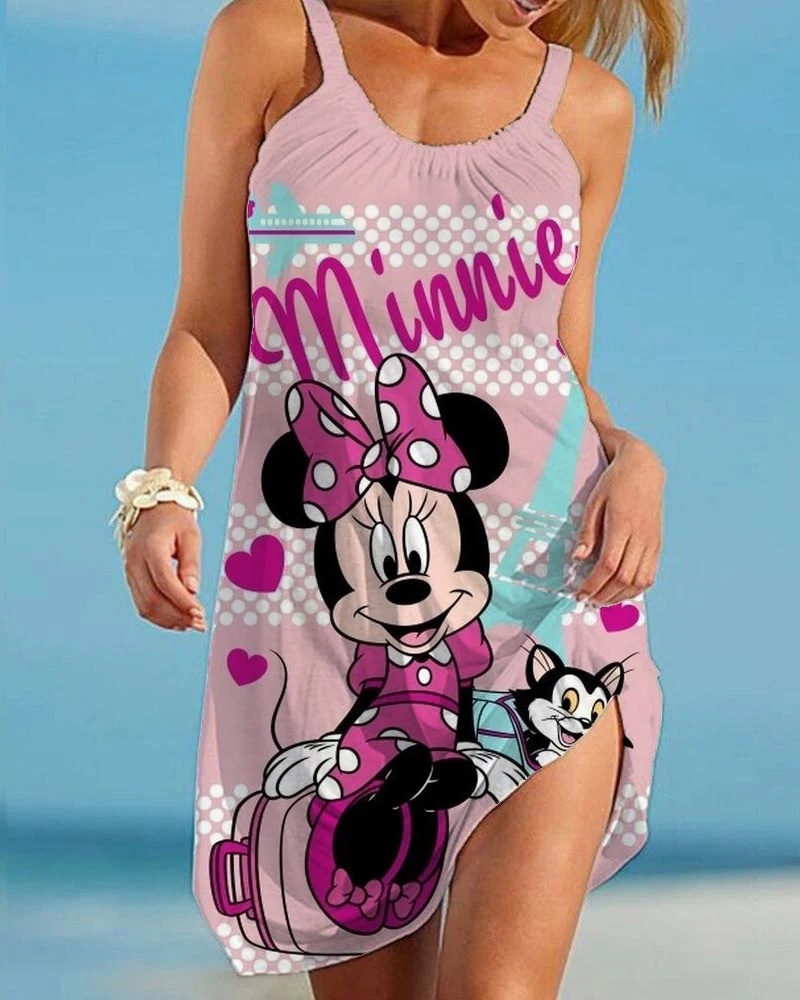 Disney Ladies Beach Dress Sexy Sleeveless Minnie Mickey Cartoon Print Hem Loose Beach Dress Summer Beach Vacation Sundress Hot
Disney Ladies Beach Dress Sexy Sleeveless Minnie Mickey Cartoon Print Hem Loose Beach Dress Summer Beach Vacation Sundress Hot