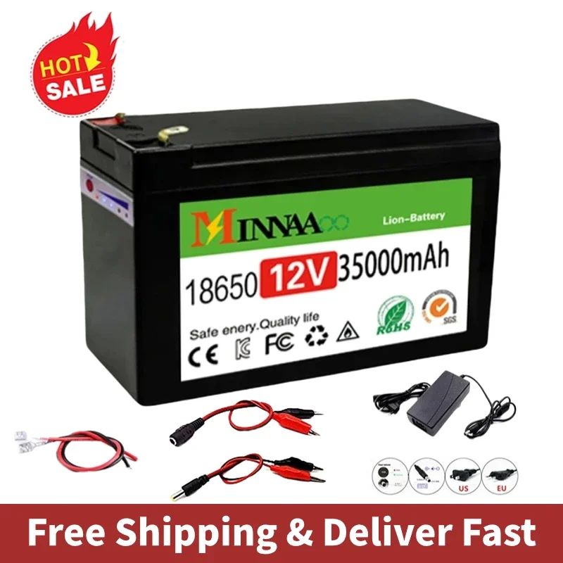 12V 120Ah Built-In High Current 30A BMS 18650 Lithium Battery Pack For Electric Vehicle Batterie +12.6V Charger
12V 120Ah Built-In High Current 30A BMS 18650 Lithium Battery Pack For Electric Vehicle Batterie +12.6V Charger