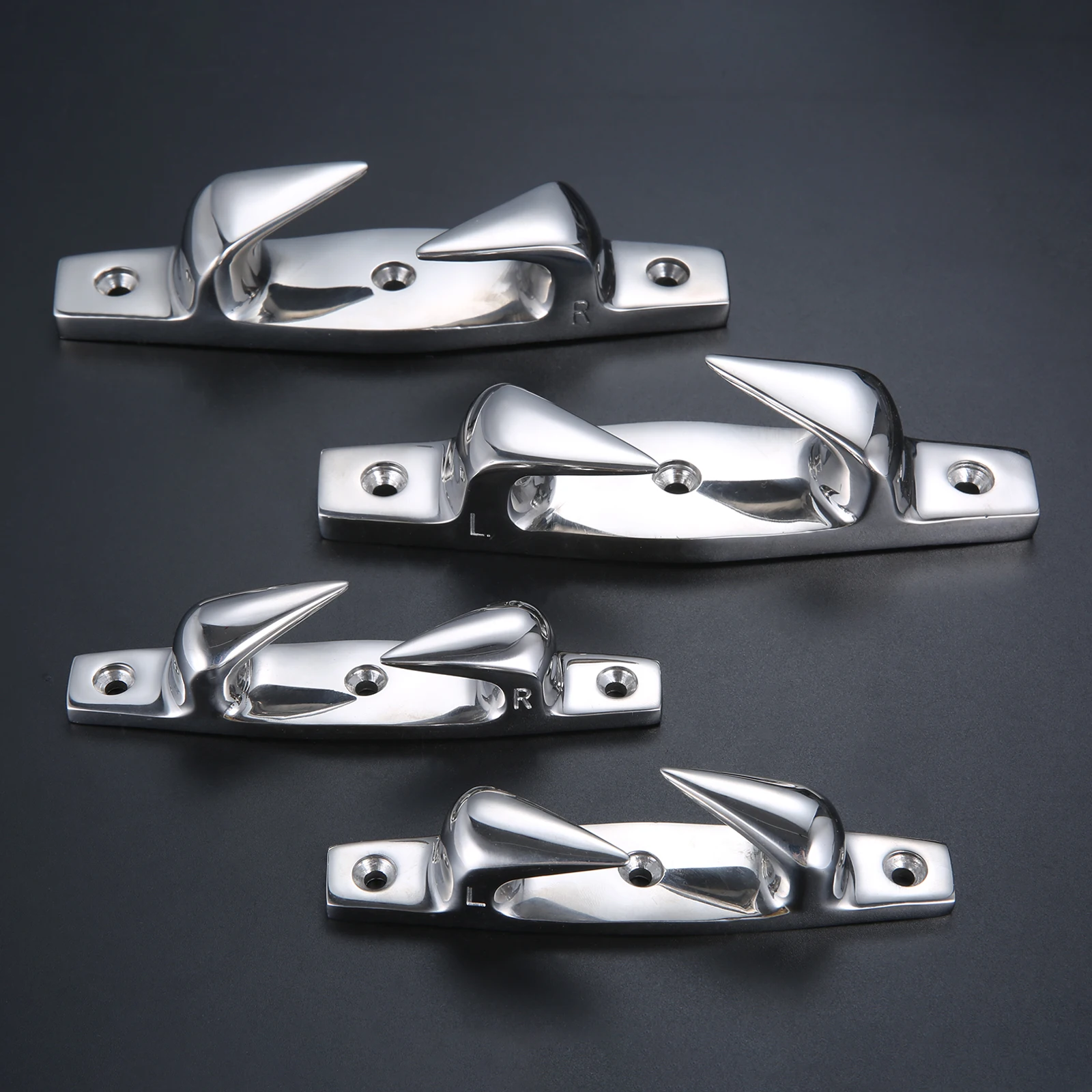 Heavy Dudy Marine 316 Stainless Steel Right and Left 3-holes Boats Fairlead Angled Bow Chocks Yacht Deck Dock Mooring Rope Cleat
Heavy Dudy Marine 316 Stainless Steel Right and Left 3-holes Boats Fairlead Angled Bow Chocks Yacht Deck Dock Mooring Rope Cleat