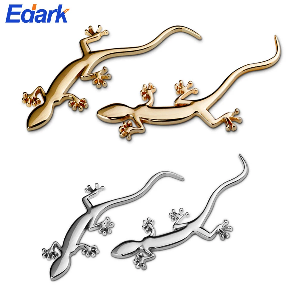 

1 PCS Funny 3D Metal Gecko Lizard Badge Logo Sticker Decal Waterproof Emblem Stickers for Audi A3 A4 A5 A6 Q3 Q5 Car Styling New