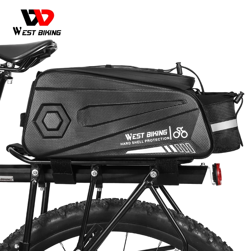 

WEST BIKING Multifunctional Bicycle Panniers Waterproof Reflective Saddle Bag MTB Bike Trunk Cargo Carrier Cycling Rear Seat Bag