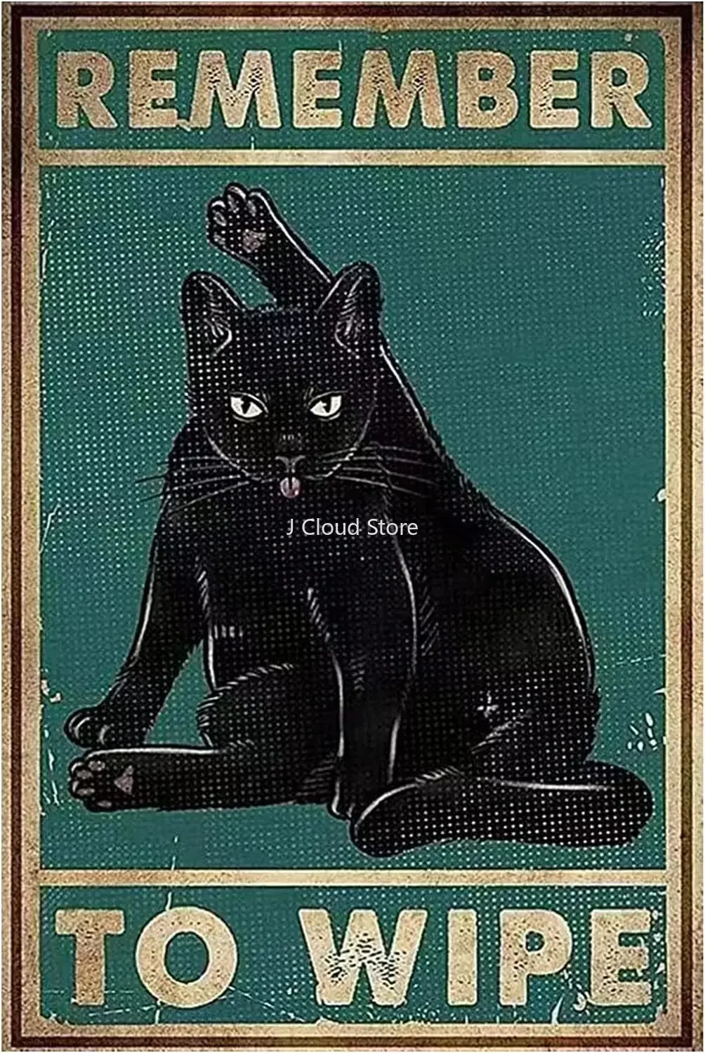 Funny Black Cat Retro Metal Tin Sign-Remember to Wipe -Vintage Coffee Black Cat Metal Sign Plaque for Home Kitchen Cafe
Funny Black Cat Retro Metal Tin Sign-Remember to Wipe -Vintage Coffee Black Cat Metal Sign Plaque for Home Kitchen Cafe