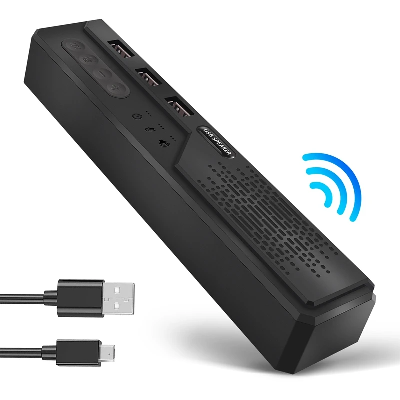 2 In 1 Speaker With USB Microphone USB HUB HD Video Conference Omnidirectional Mic Remote Conference PC Laptop Speaker
2 In 1 Speaker With USB Microphone USB HUB HD Video Conference Omnidirectional Mic Remote Conference PC Laptop Speaker