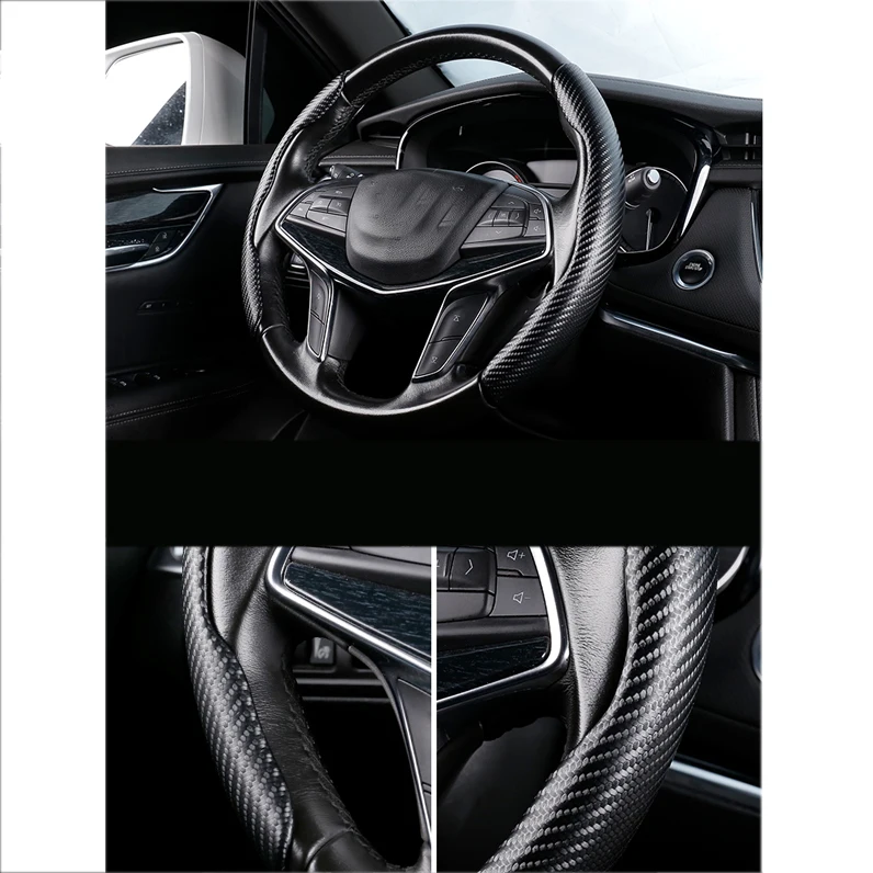 Pair Black Carbon Fiber Look Universal Car Steering Wheel Booster Cover Non-Slip Accessory Auto Steering Interior Deocration
Pair Black Carbon Fiber Look Universal Car Steering Wheel Booster Cover Non-Slip Accessory Auto Steering Interior Deocration
