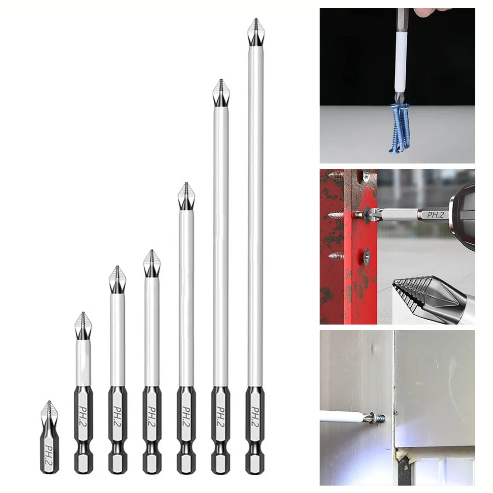1pc 25-150mm Cross Bits Set Hex Shanked Anti Slip Screwdriver Bits Magnetic Non-Slip Drill Batch Head PH2 Hex Shank Bits
1pc 25-150mm Cross Bits Set Hex Shanked Anti Slip Screwdriver Bits Magnetic Non-Slip Drill Batch Head PH2 Hex Shank Bits