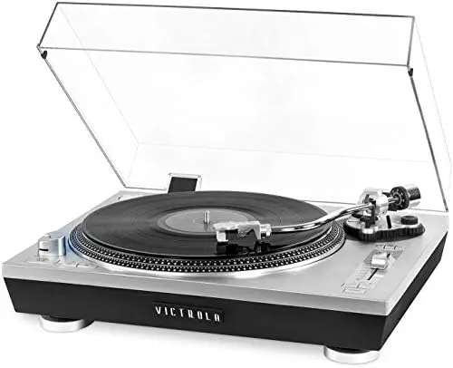 USB Record with 2-Speed Turntable and Dust Cover Silver (VPRO-2000-SLV) (Renewed)
USB Record with 2-Speed Turntable and Dust Cover Silver (VPRO-2000-SLV) (Renewed)