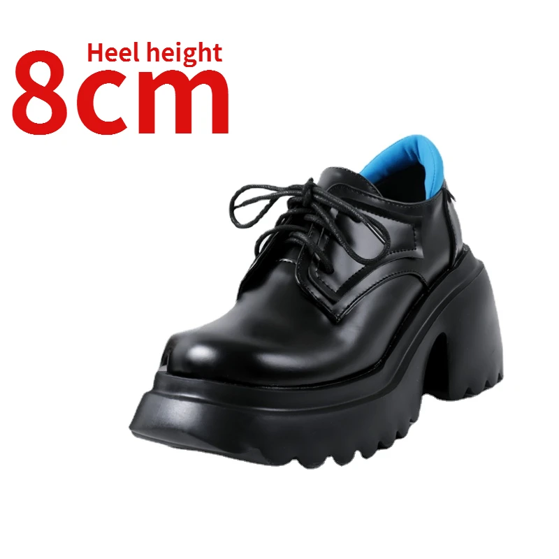 Thick Soled Leather Shoes for Women Japanese Academic Style Design Elevated Lefu Shoes Retro High Heels 8cm Increase Women Shoes
Thick Soled Leather Shoes for Women Japanese Academic Style Design Elevated Lefu Shoes Retro High Heels 8cm Increase Women Shoes