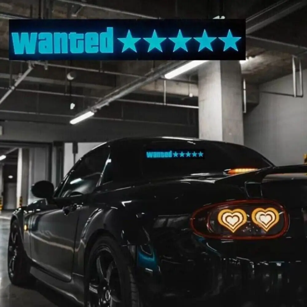 Windshield Electric LED Wanted Car Window Sticker Auto Moto Safety Sign Decals Decoration Fashion LED Lights for Vehicle Sticker
Windshield Electric LED Wanted Car Window Sticker Auto Moto Safety Sign Decals Decoration Fashion LED Lights for Vehicle Sticker