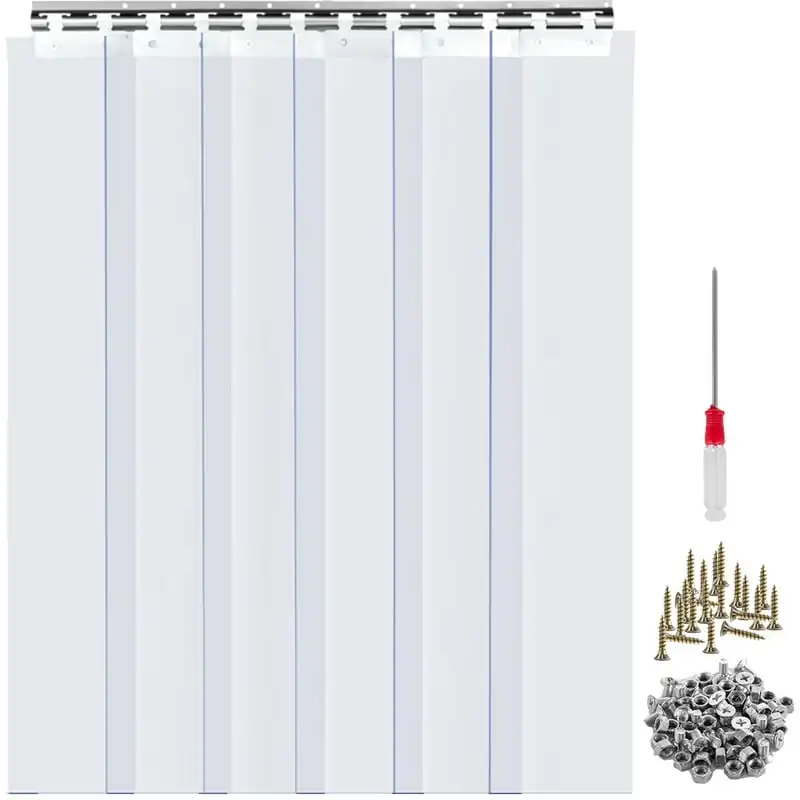 Curtain, 3ft Width x 7ft Height Plastic Strip Curtain, Clear PVC Freezer Curtain, 0.08in Thickness Plastic Door Strip w/ Over 50
Curtain, 3ft Width x 7ft Height Plastic Strip Curtain, Clear PVC Freezer Curtain, 0.08in Thickness Plastic Door Strip w/ Over 50