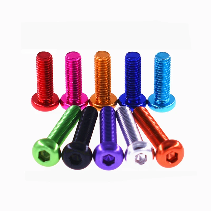 5pcs M3 M3.5 Colourful Aluminum Alloy 7075 Hex Hexagon Socket Button Head Machine Screw Bolts Round Pan Head Screw Length 6-30mm
5pcs M3 M3.5 Colourful Aluminum Alloy 7075 Hex Hexagon Socket Button Head Machine Screw Bolts Round Pan Head Screw Length 6-30mm