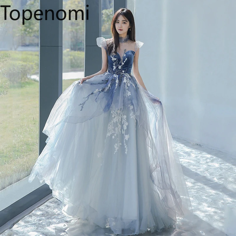 Topenomi 2024 Summer Flying Slevee Appliques Evening Dress Women Patchwork Mesh Waist Fairy Quinceanera Prom Gowns Elegant Robe
Topenomi 2024 Summer Flying Slevee Appliques Evening Dress Women Patchwork Mesh Waist Fairy Quinceanera Prom Gowns Elegant Robe