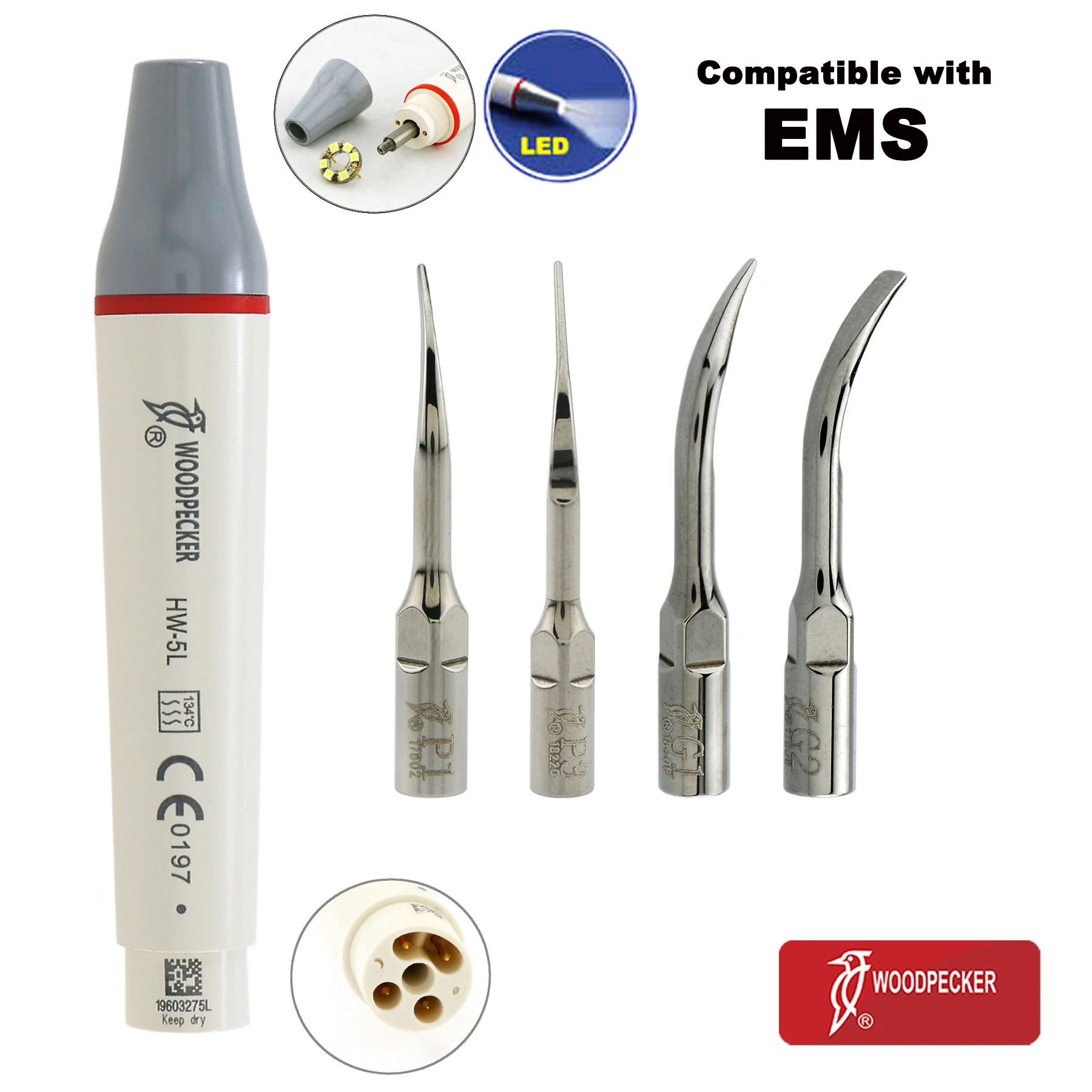 Woodpecker Dental Tools Ultrasonic Piezo Scaler Handpiece Detachable LED Light HW-5L Fit UDS EMS Scaling Tips Teeth Whitening
Woodpecker Dental Tools Ultrasonic Piezo Scaler Handpiece Detachable LED Light HW-5L Fit UDS EMS Scaling Tips Teeth Whitening