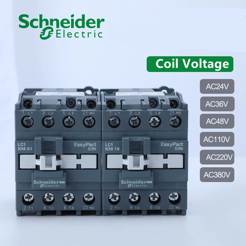 

Schneider Electric 3P 38A AC Contactor LC1N3810M5N LC1N3810B5N LC1N3810CC5N LC1N3810F5N LC1N3810Q5N LC1N3801M5N/B5N/CC5N/F5N/Q5N