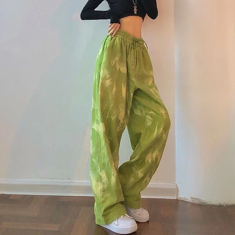Women Vintage Corduroy Pants High Waist Spring Tie Dye Straight Trousers Korean Streetwear Female Hip Hop Wide Leg Pants
Women Vintage Corduroy Pants High Waist Spring Tie Dye Straight Trousers Korean Streetwear Female Hip Hop Wide Leg Pants