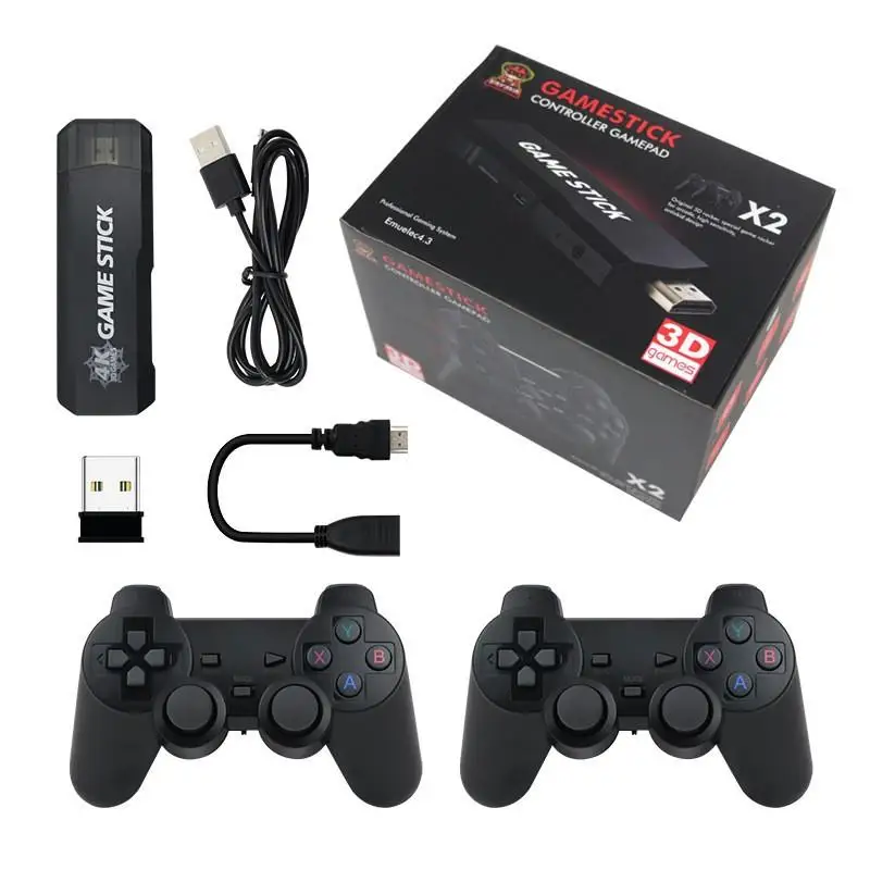 New New Hot Retro Video Game Console For TV 4K HD Output Game Stick 2.4G Wireless Controllers 3D PSP/PS1 40 Simulators 40000
New New Hot Retro Video Game Console For TV 4K HD Output Game Stick 2.4G Wireless Controllers 3D PSP/PS1 40 Simulators 40000