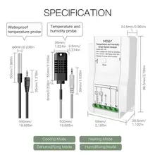 Tuya WiFi Smart Temperature Humidity Switch Module Sensor Dual Relay Output Wireless Controller Work With Alexa Google
Tuya WiFi Smart Temperature Humidity Switch Module Sensor Dual Relay Output Wireless Controller Work With Alexa Google