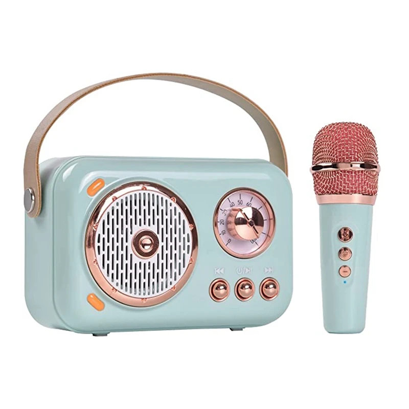 Portable Bluetooth Speaker With Microphone Set Bluetooth Speaker With Home Karaoke Machine For Party Home - Blue 
Portable Bluetooth Speaker With Microphone Set Bluetooth Speaker With Home Karaoke Machine For Party Home - Blue