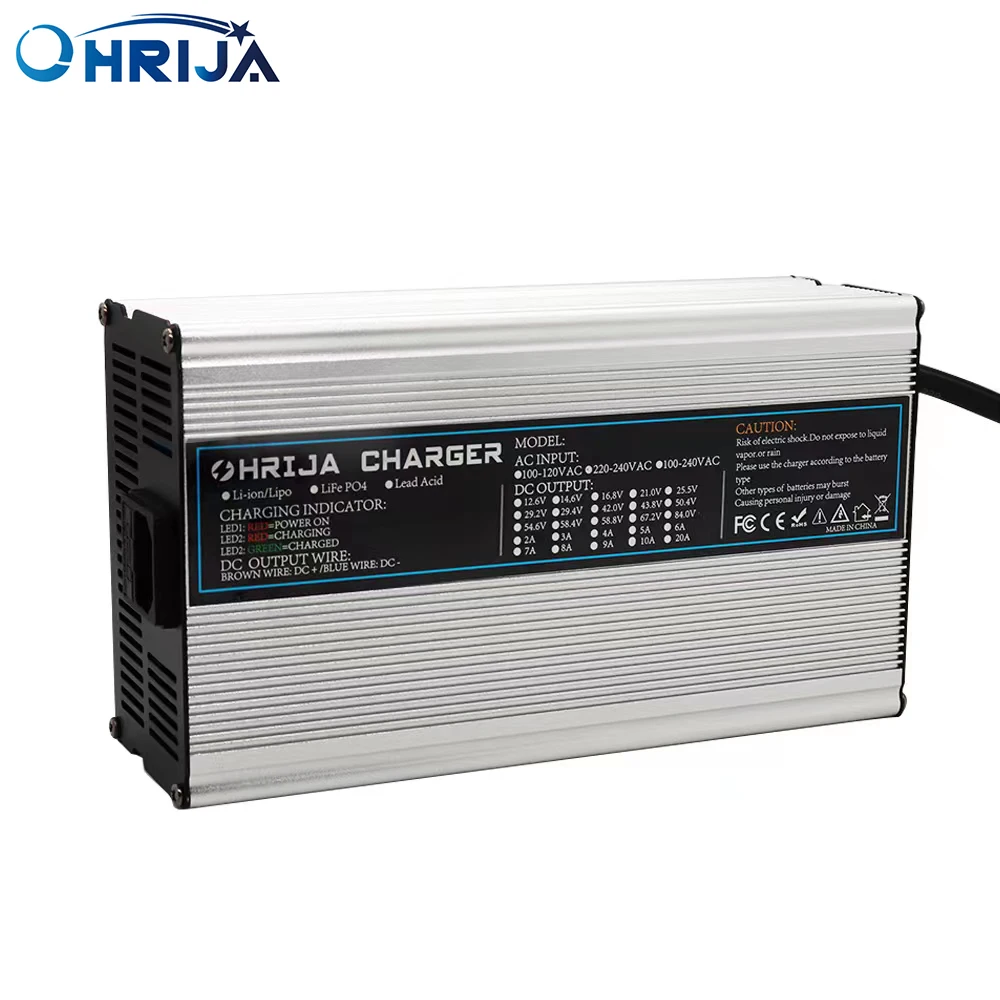 

36V 6A Charger Smart Aluminum Case Is Suitable For 36V Outdoor Lead Acid Battery Robot Safe And Stable OHRIJA