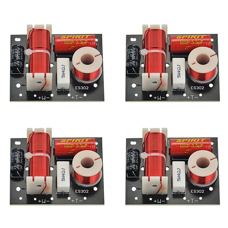 4X ES302 2 Ways Audio Speaker Crossover Treble+Bass Frequency Divider Crossovers Speaker Filters DIY For Home Theater
4X ES302 2 Ways Audio Speaker Crossover Treble+Bass Frequency Divider Crossovers Speaker Filters DIY For Home Theater