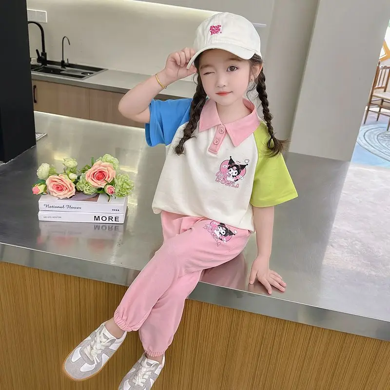 2Pcs 2024 Girls Kuromi Short Sleeve Kawaii Sanrio Anime Set Summer Sweet Cute Cartoon Color Babys Clothes Gift for Kids
2Pcs 2024 Girls Kuromi Short Sleeve Kawaii Sanrio Anime Set Summer Sweet Cute Cartoon Color Babys Clothes Gift for Kids