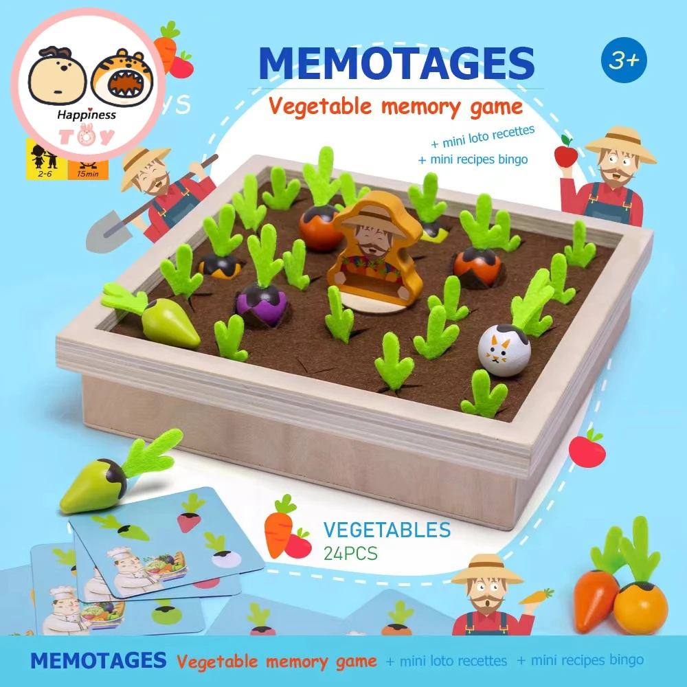 Children's Wooden Toys Enlightenment Early Education Toys Interesting Vegetable Memory Chess Game Farm Pull Radish Board Game
Children's Wooden Toys Enlightenment Early Education Toys Interesting Vegetable Memory Chess Game Farm Pull Radish Board Game