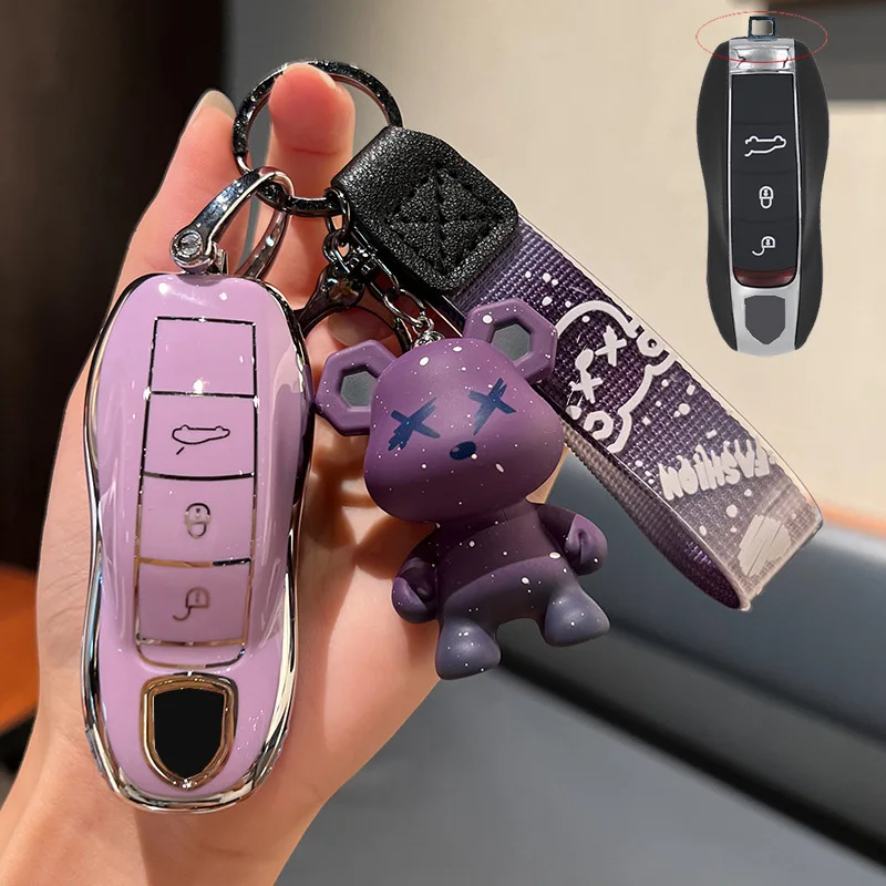 TPU Car Key Case Cover Fob Shell for Porsche Cayenne 911 996 Macan 718 Taycan Panamera Boxster 986 987 981 Keychain
TPU Car Key Case Cover Fob Shell for Porsche Cayenne 911 996 Macan 718 Taycan Panamera Boxster 986 987 981 Keychain