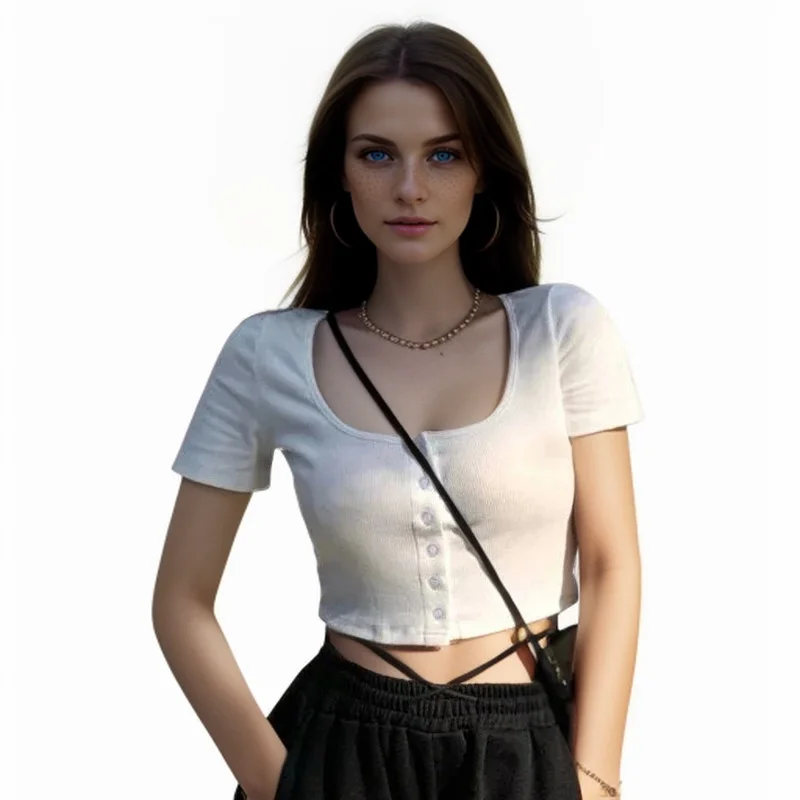 Кардиган с U-образным вырезом и коротким рукавом, однотонные пикантные женские топы, однобортная футболка с открытым пупком
Кардиган с U-образным вырезом и коротким рукавом, однотонные пикантные женские топы, однобортная футболка с открытым пупком