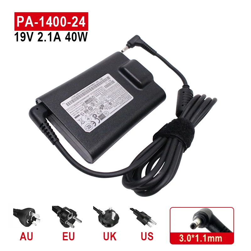 

19V 2.1A 40W 3.0*1.1mm PA-1400-24 AC Power Laptop Charger For Samsung Series 3 5 7 9 AD-4019SL NP500P4C NP520U4Cpower adapter
