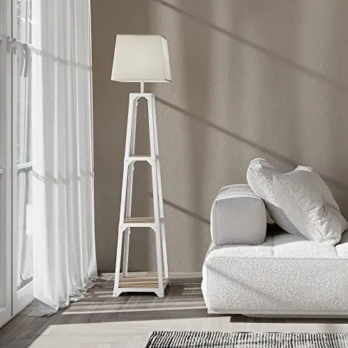 Floor Lamp Modern Standing Light for Living Rooms and Bedrooms Metal Frame with Open Box Display Shelves White Paper lamp Room d
Floor Lamp Modern Standing Light for Living Rooms and Bedrooms Metal Frame with Open Box Display Shelves White Paper lamp Room d