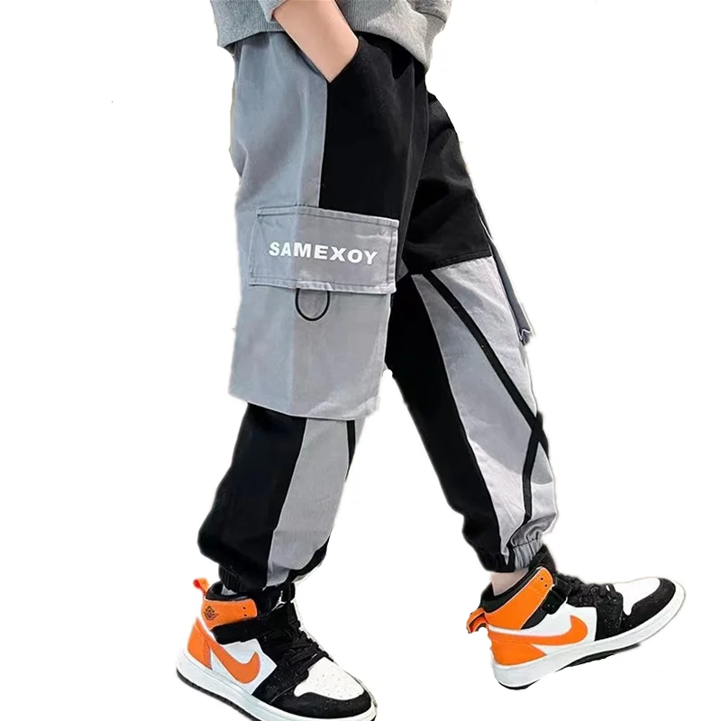 New Boys Pants Spliced Cargo Pants For Spring Autumn Kids Trousers Casual Overalls Children's Clothes Teens Boys Pants Hip Hop
New Boys Pants Spliced Cargo Pants For Spring Autumn Kids Trousers Casual Overalls Children's Clothes Teens Boys Pants Hip Hop
