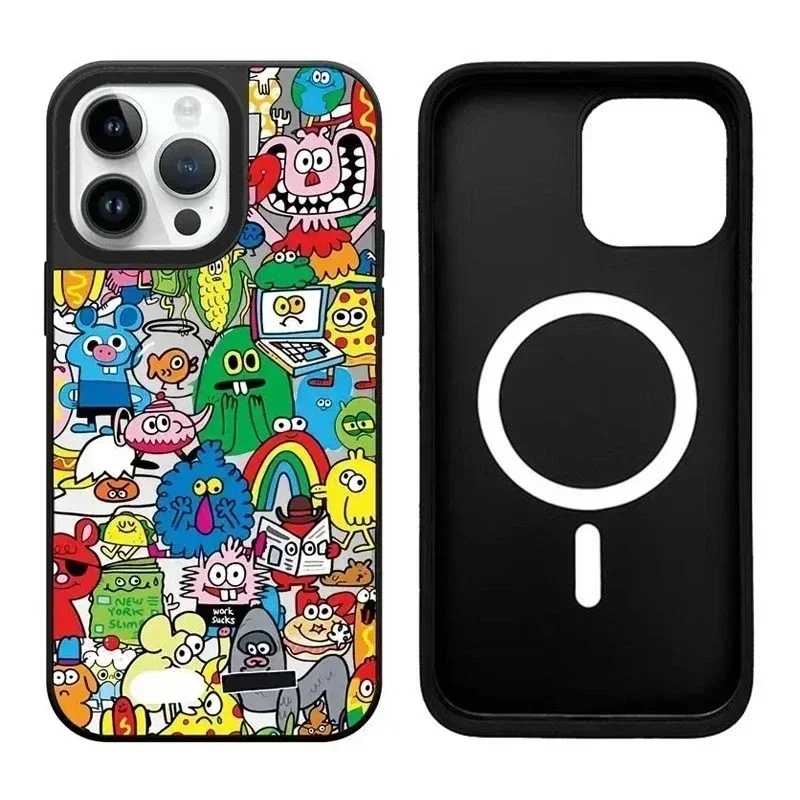 

Cartoon Cute Monster iPhone 11 12 13 14 15 Pro Max Case - Protective iPhone Case with MagSafe