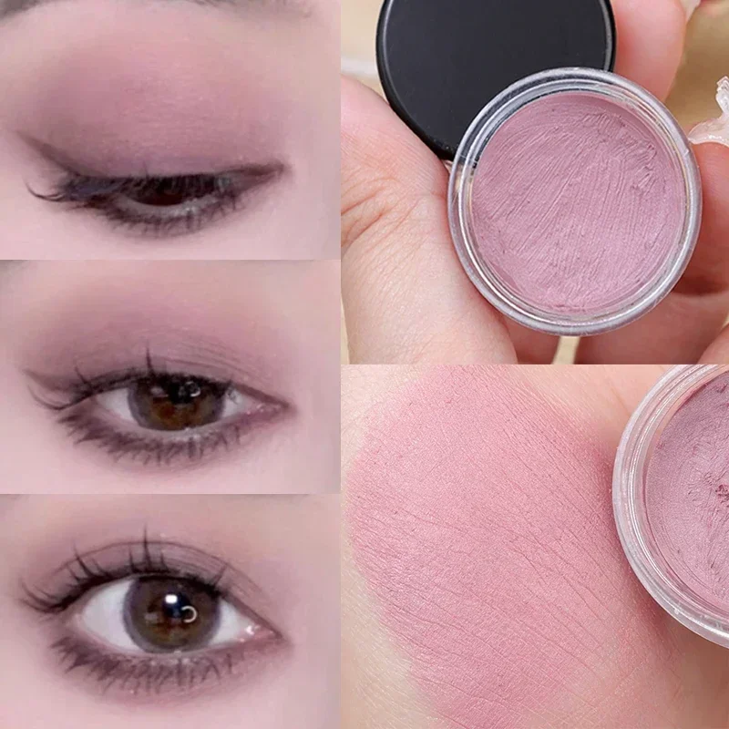

Matte Nude Eyeshadow Cream Waterproof Silky Smooth Eye Shadow Primer Pigment Long Lasting Monochrome Peach Pink Brown Eye Makeup