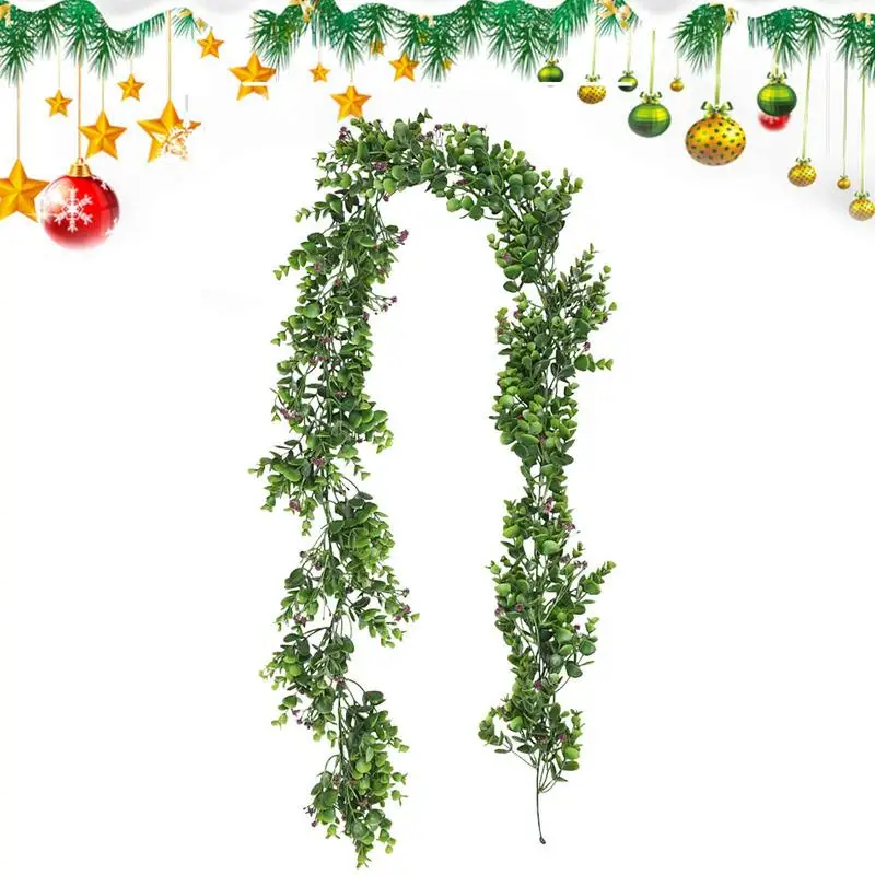 Greenery Garland Artificial Vines Faux Leaves Fake Ivy Greenery For Plant Backdrop Wall Room Decor 5.9 Feet For Wedding Home 
Greenery Garland Artificial Vines Faux Leaves Fake Ivy Greenery For Plant Backdrop Wall Room Decor 5.9 Feet For Wedding Home