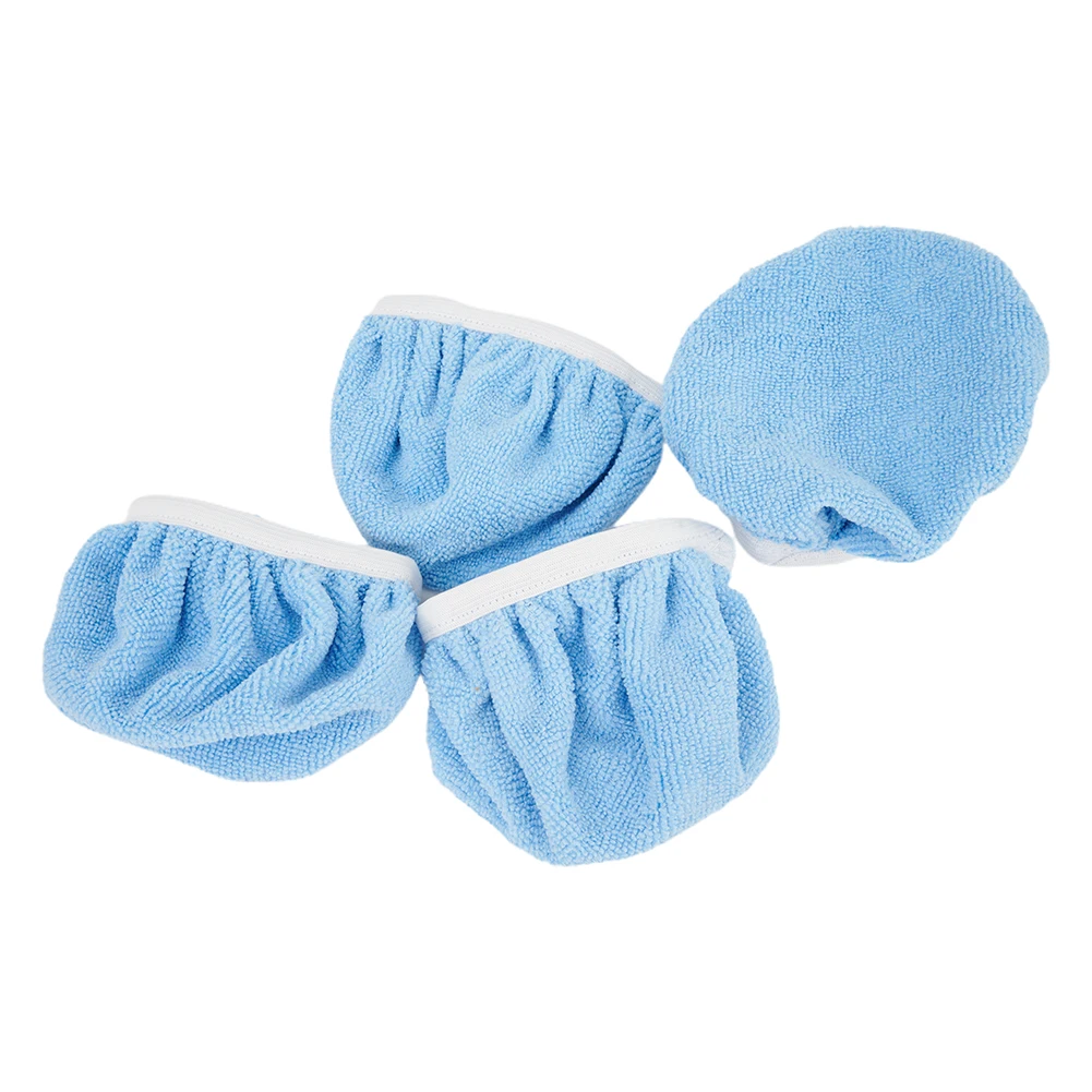 

Blue Polisher Pad Bonnet Buffing Cleaning tools Cover Microfiber Polishing Set Waxing 5Pcs Detailing Universal